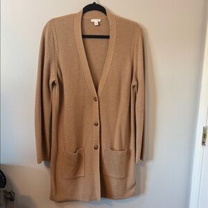 J. Jill Camel Button-Up Cardigan